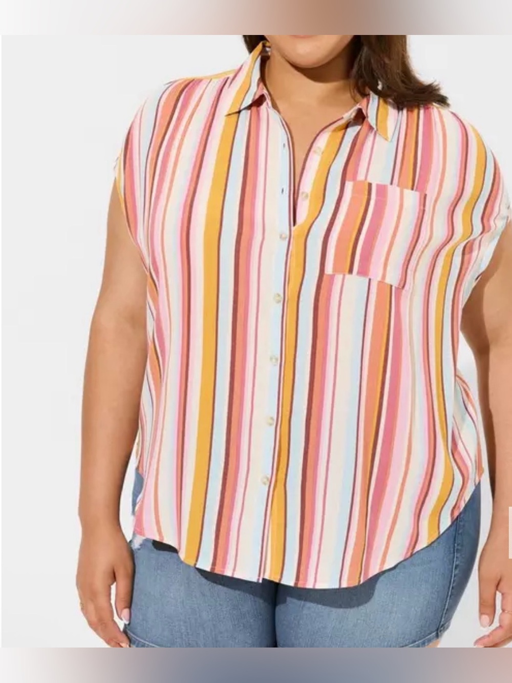 TORRID Crinkle Gauze Dolman Shirt EUC